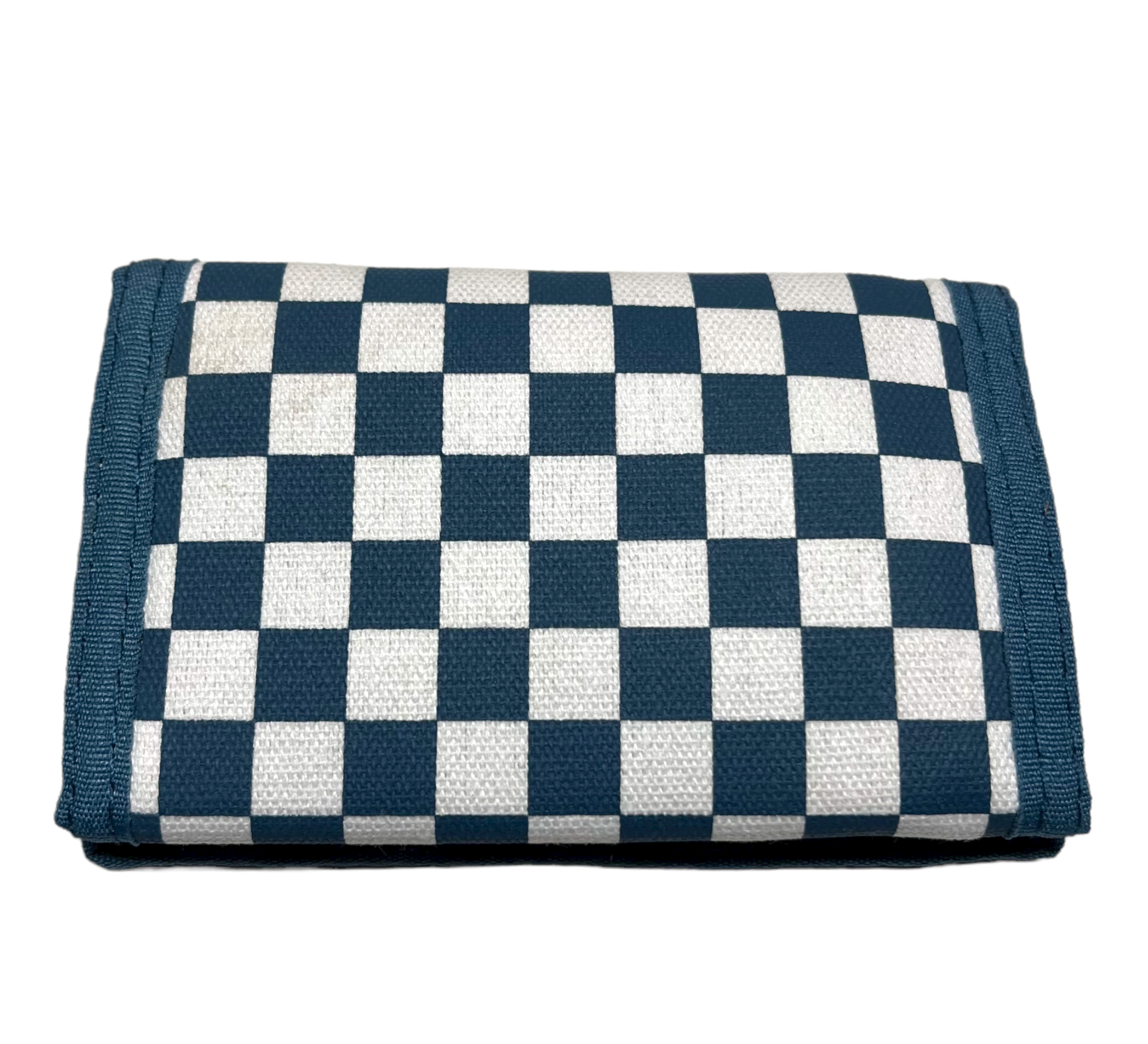 Slipped Wallet - Blue/White Checker