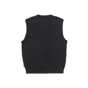 Interlaced Jacquard Overdyed Vest - Black