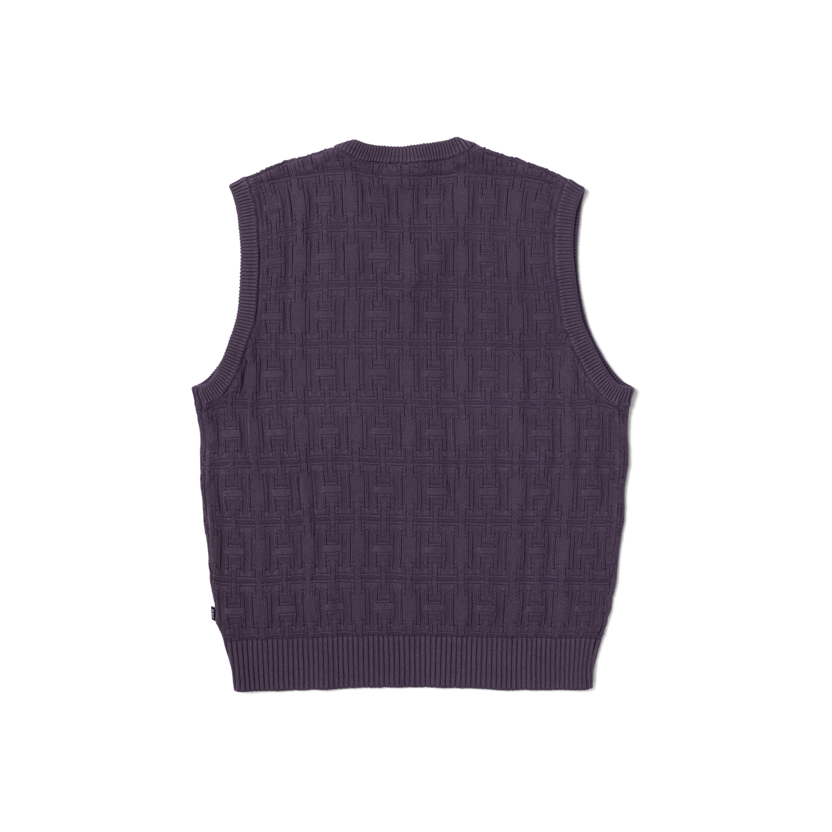 Gilet surteint en jacquard entrelacé - Raisin 