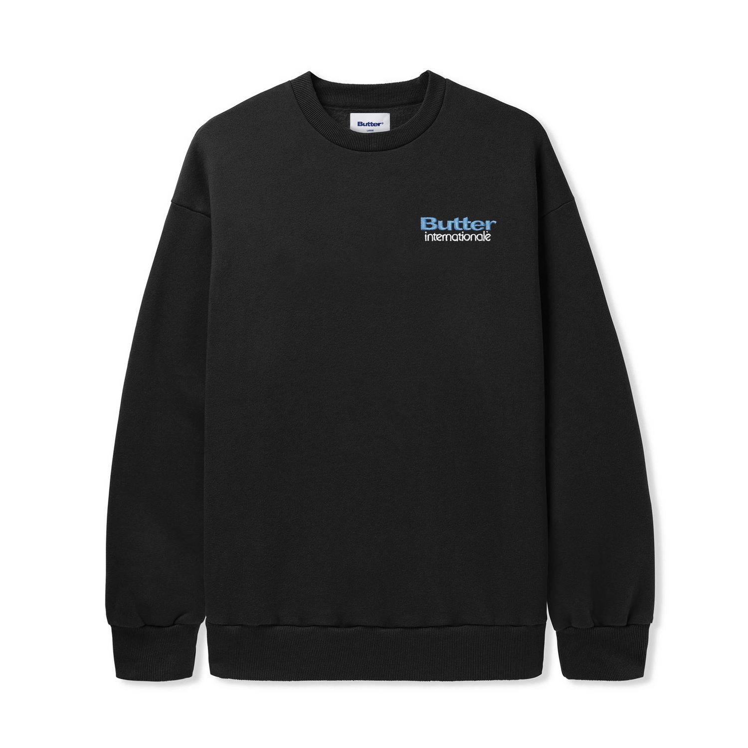 Internationale Embroidered Crewneck - Black