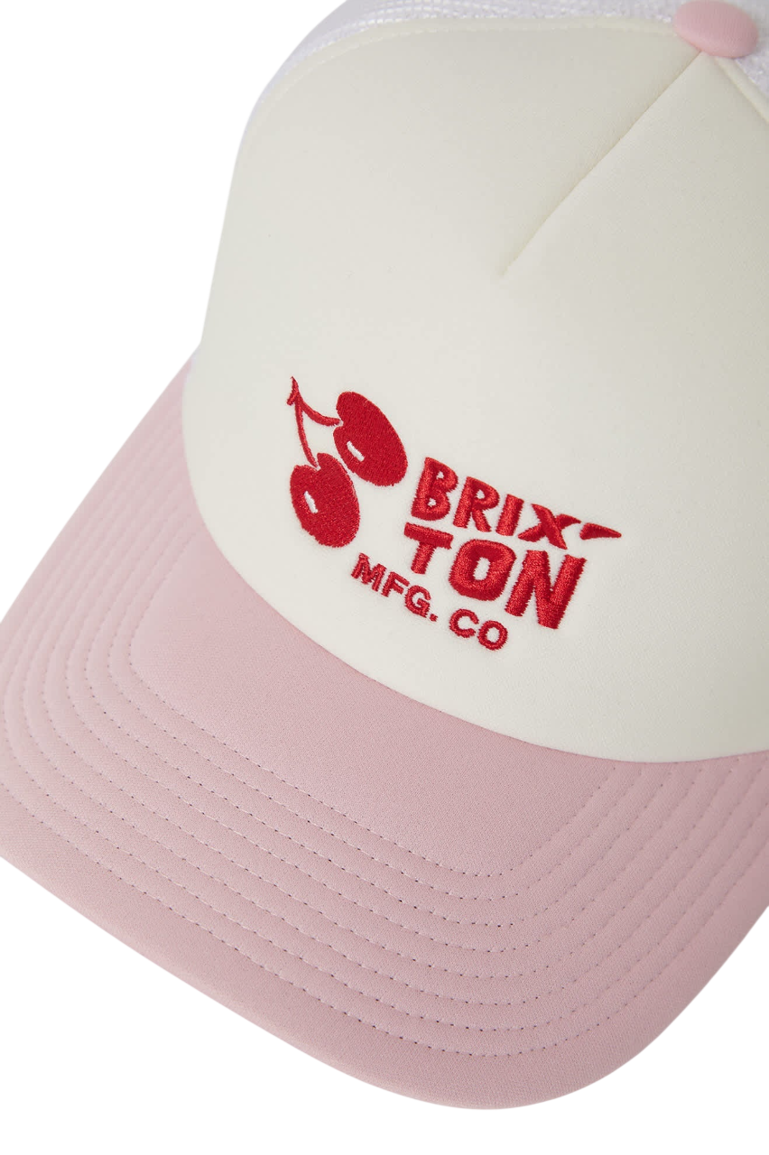 Cherry Netplus Trucker Hat - Off White/Pink