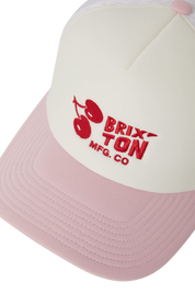 Cherry Netplus Trucker Hat - Off White/Pink
