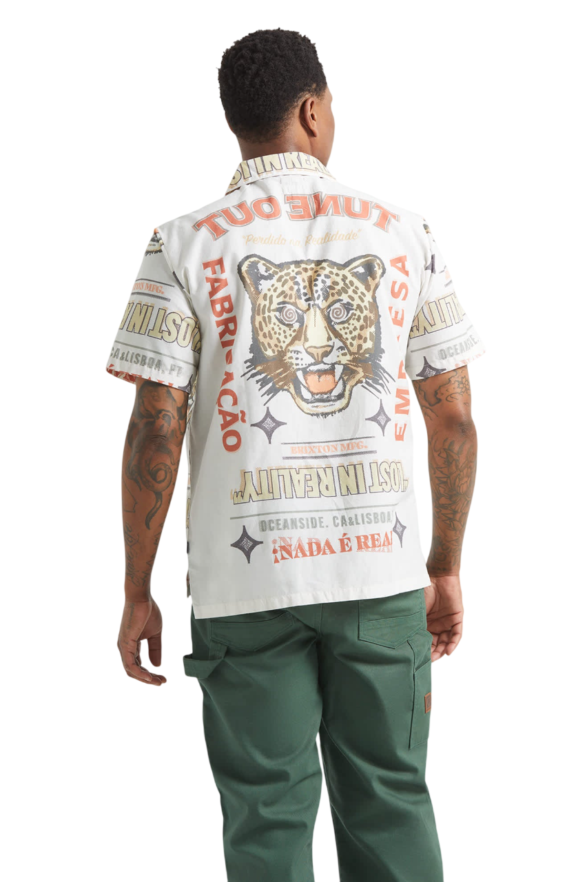 Getaway Camp Collar Shirt - Lost In Reality Print