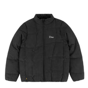 Corduroy Wave Puffer Jacket - Black