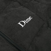 Corduroy Wave Puffer Jacket - Black