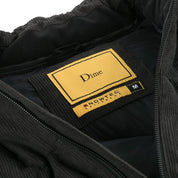 Corduroy Wave Puffer Jacket - Black