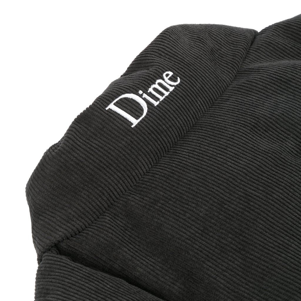Corduroy Wave Puffer Jacket - Black