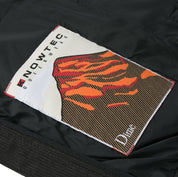 Corduroy Wave Puffer Jacket - Black