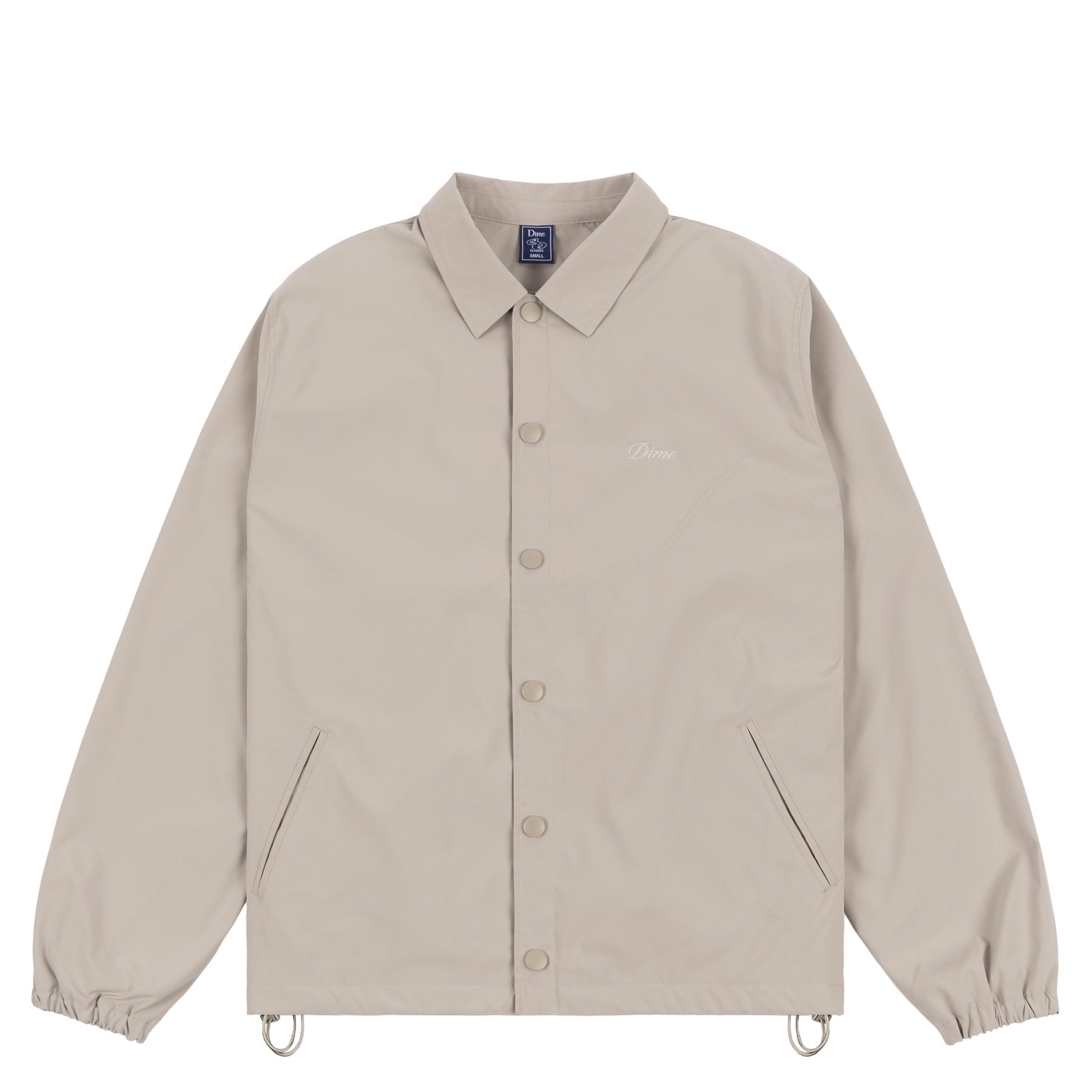 Cursive Coach Jacket - Light Gray