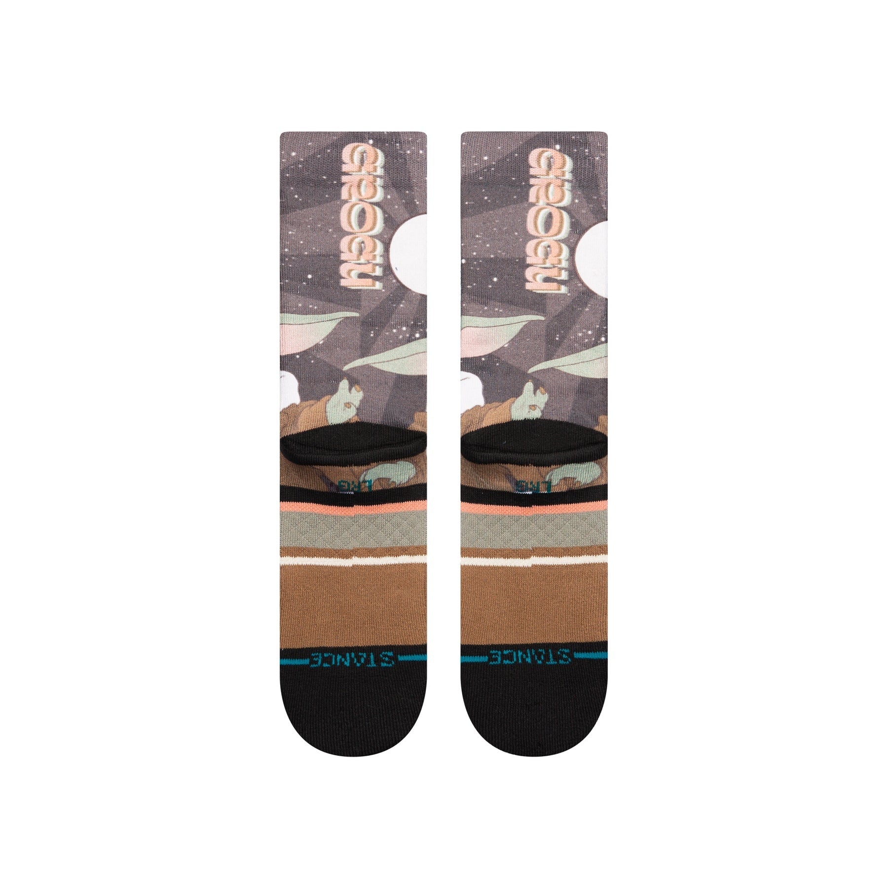 Kids "Star Wars By Jaz" Grogu Crew Socks - Splatter Grey