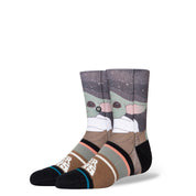 Kids "Star Wars By Jaz" Grogu Crew Socks - Splatter Grey