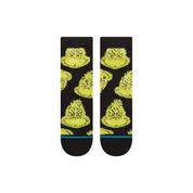 Kids "The Grinch" Mean One Crew Socks - Black