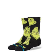 Kids "The Grinch" Mean One Crew Socks - Black