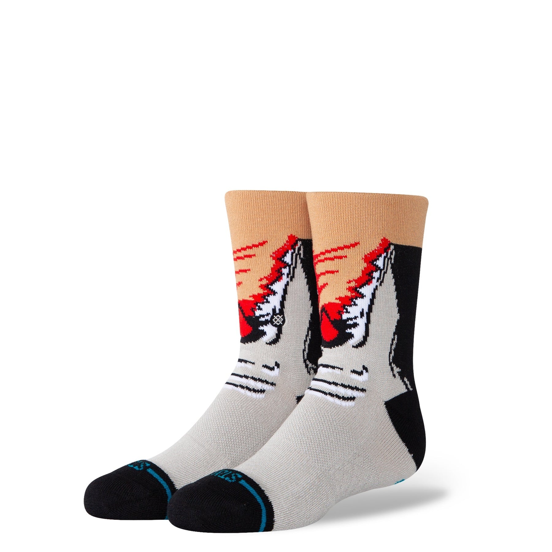 Kids Snack Attack Crew Socks - Black