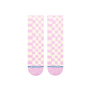 Kids Checkidy Check Crew Socks - Lilac Ice