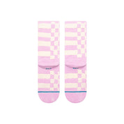 Kids Checkidy Check Crew Socks - Lilac Ice