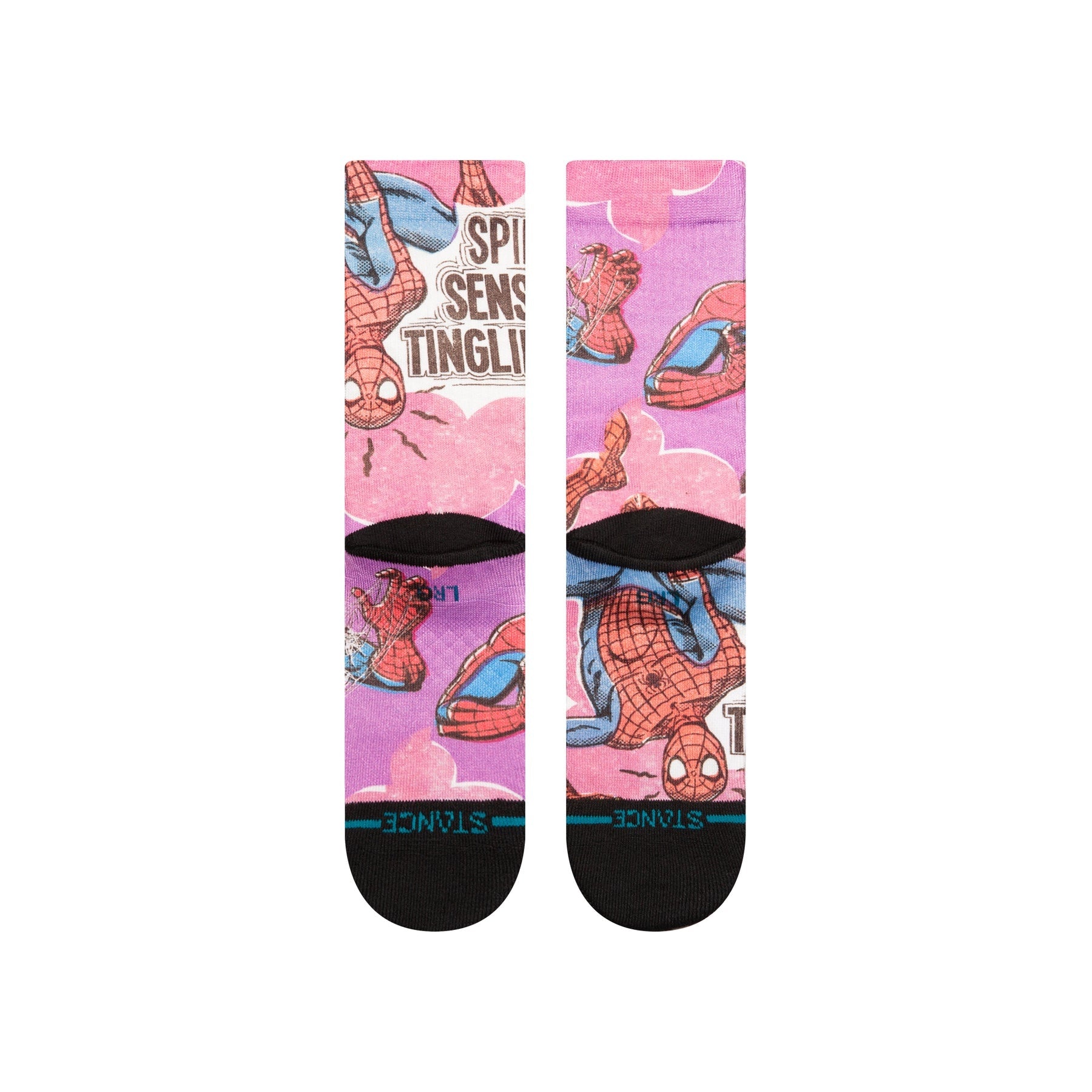 Kids "Marvel" Spidey Senses Crew Socks - Magenta