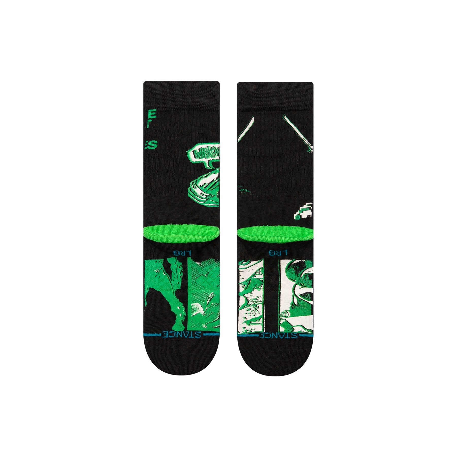 Kids "Teenage Mutant Ninja Turtles" TMNT Crew Socks - Black