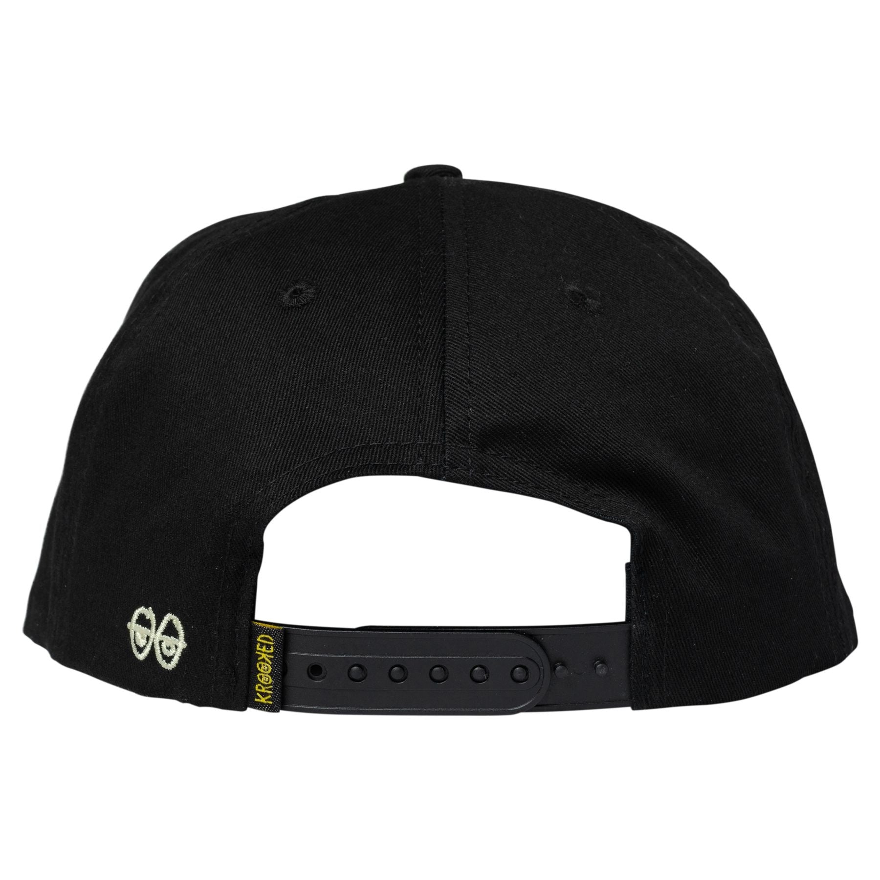Side Eyes Snapback Hat - Black/Grey/Yellow