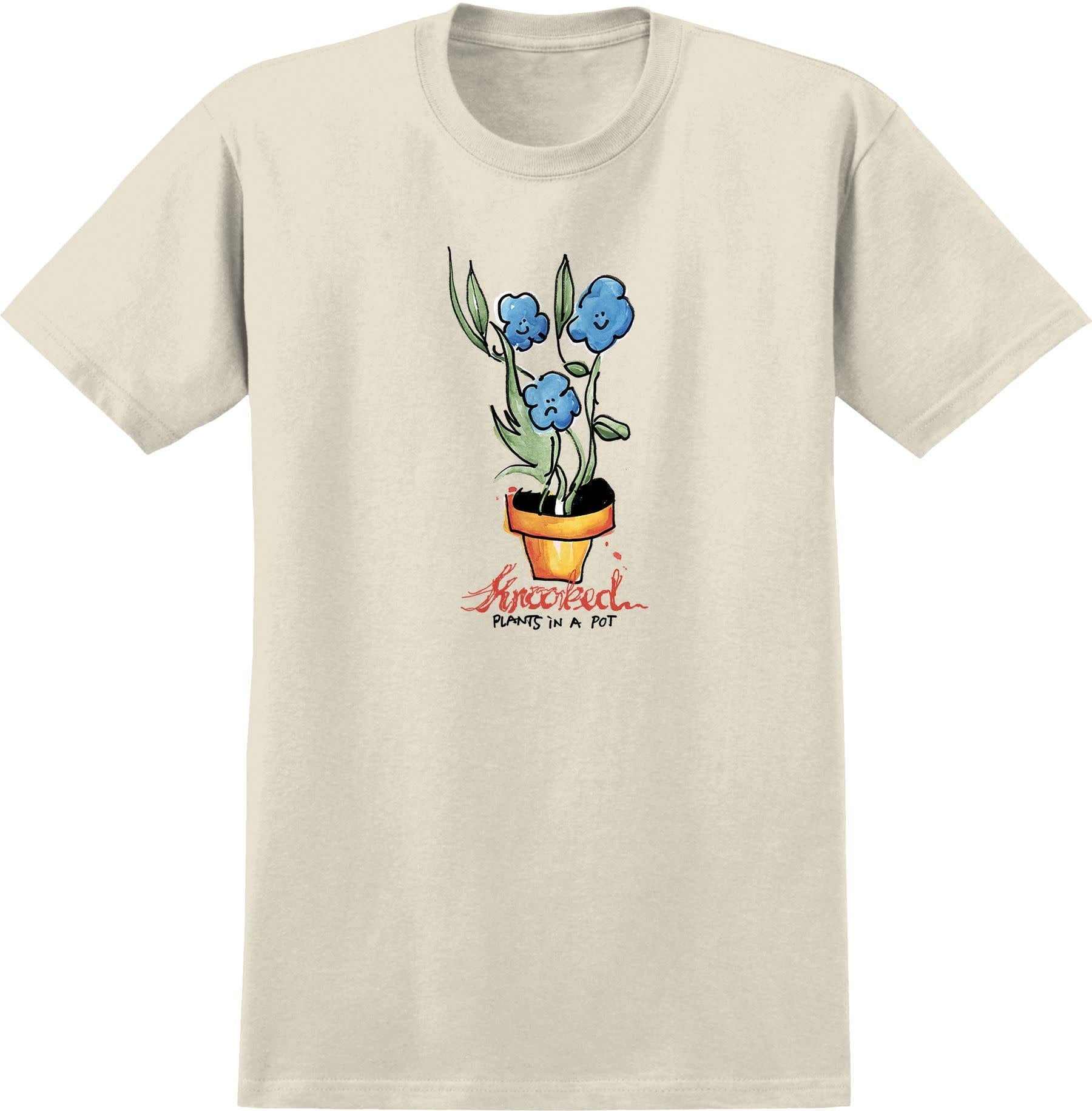 T-shirt Fleurs Bleues - Naturel