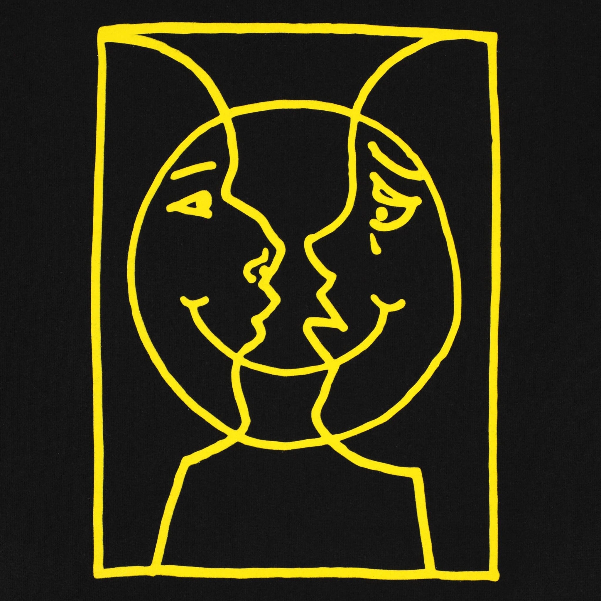 Moonsmile Raw Hoodie - Black/Yellow