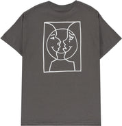 Moonsmile Raw T-Shirt - Charcoal/White