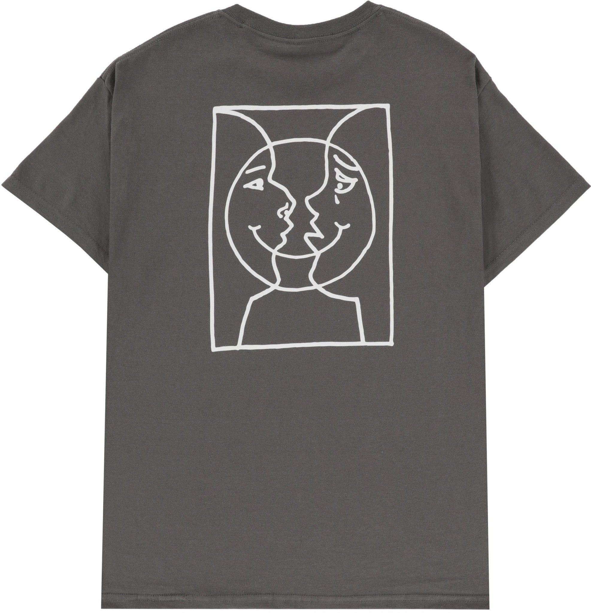 Moonsmile Raw T-Shirt - Charcoal/White