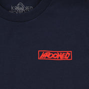 Moonsmile Raw T-Shirt - Navy/Red
