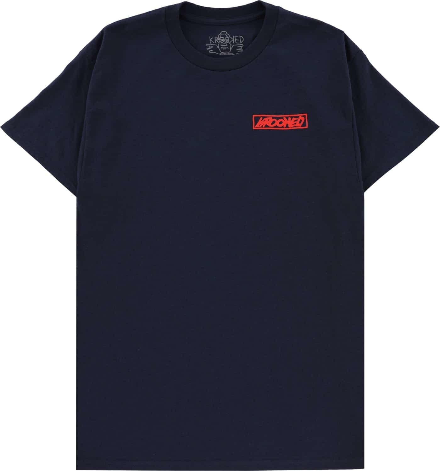 Moonsmile Raw T-Shirt - Navy/Red