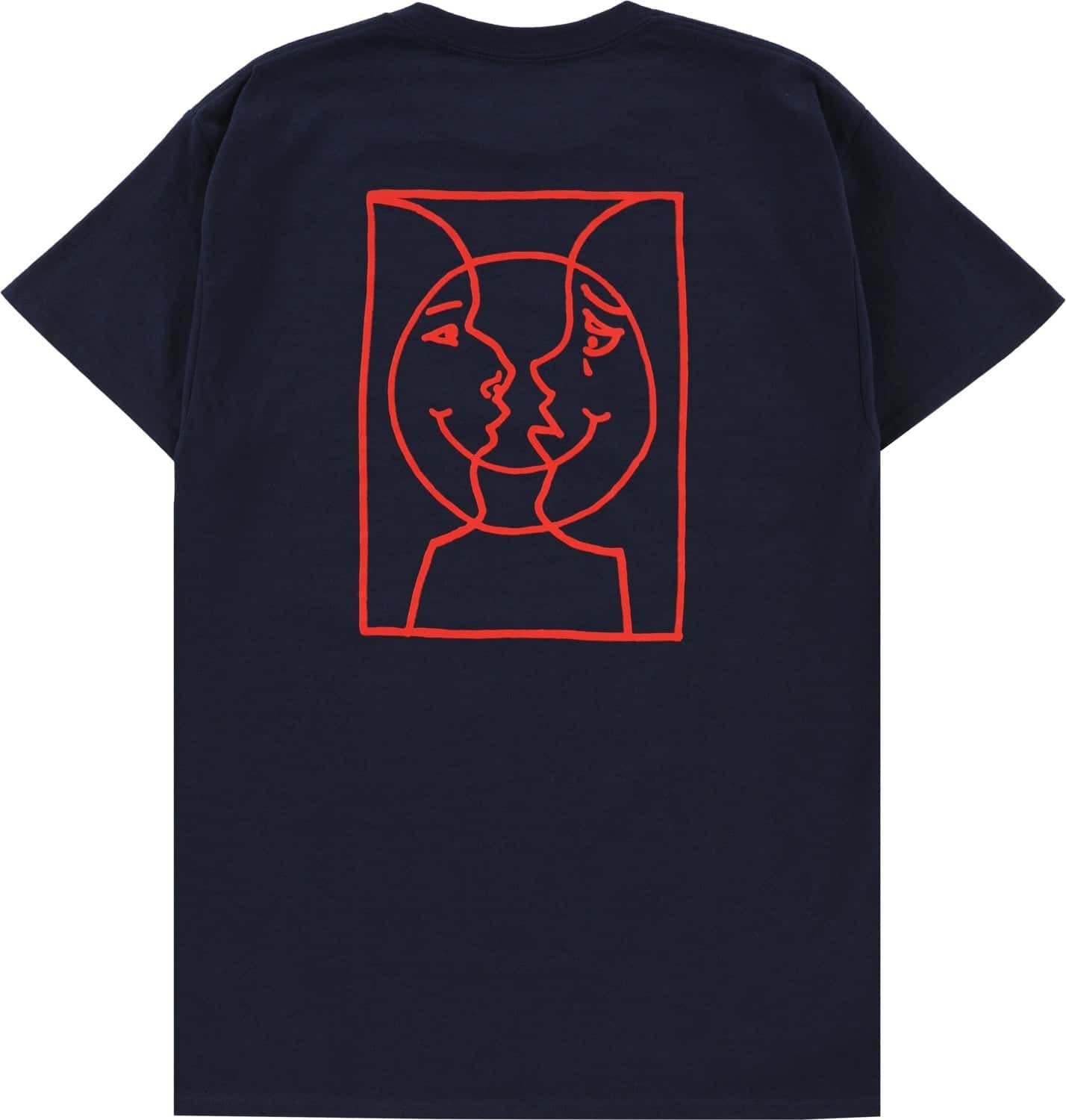 Moonsmile Raw T-Shirt - Navy/Red