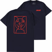 Moonsmile Raw T-Shirt - Navy/Red