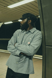 Trademark Shirt - Blue Chambray Micro Stripe