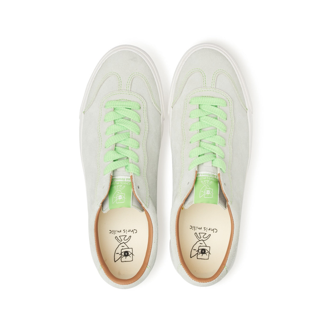 VM004 Milic Suede - Teinte verte/blanche