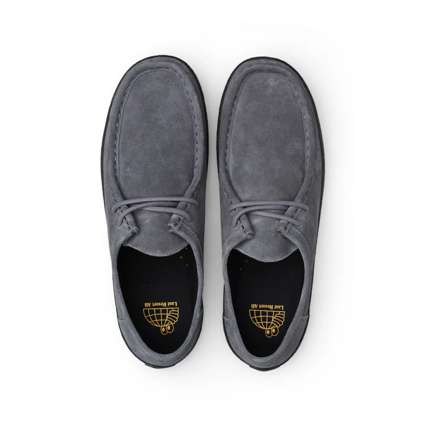 VM006 Moc Suede - Gris Acier/Noir
