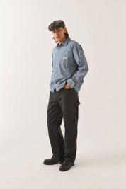 Trademark Shirt - Blue Chambray Micro Stripe