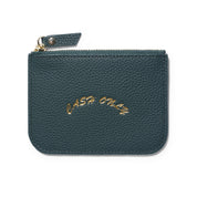 Leather Zip Wallet - Emerald