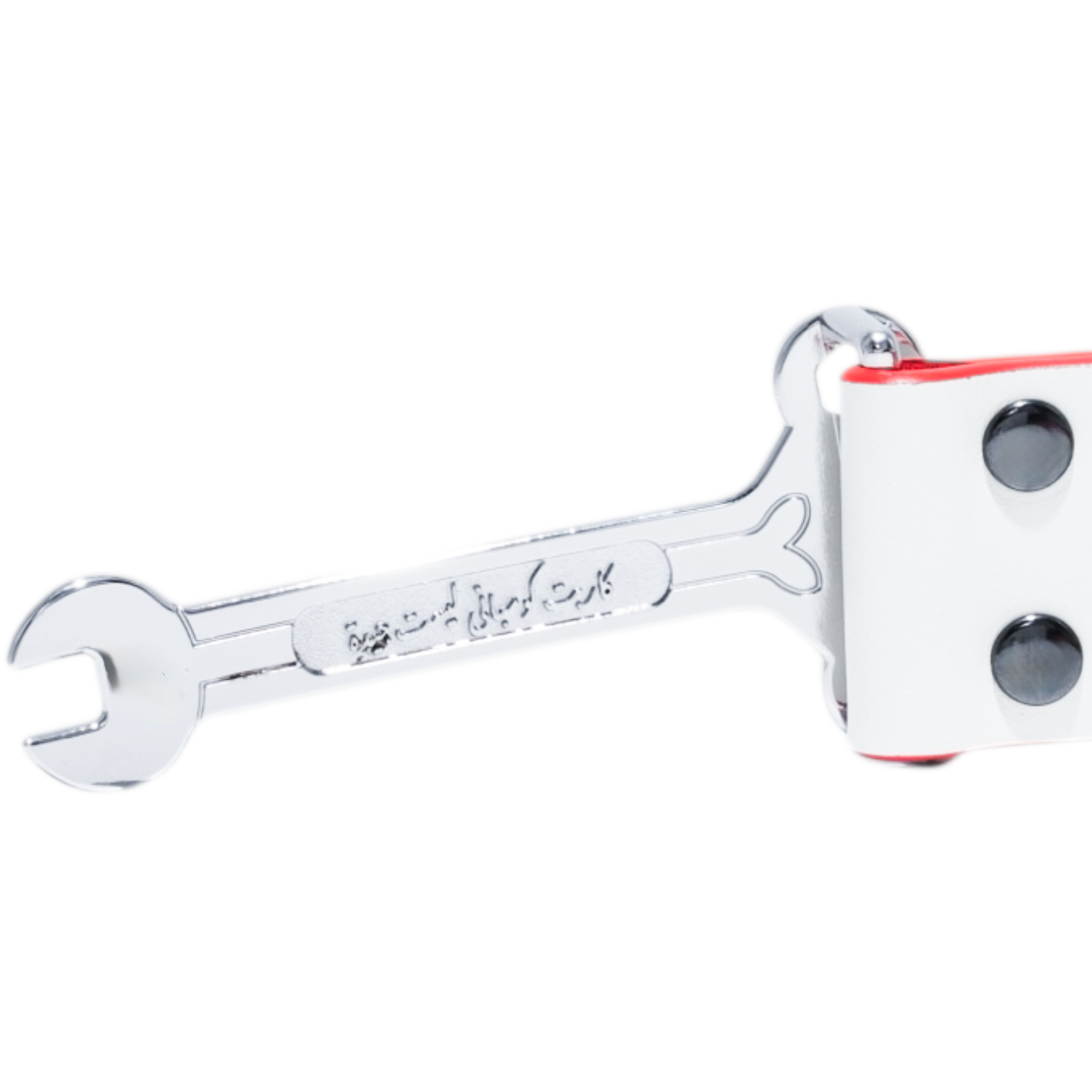 Riveted Leather Belt - White