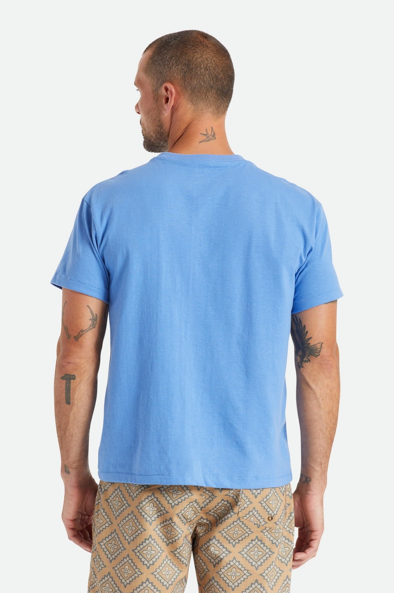 Basic S/S Pocket Tee - Sky Blue