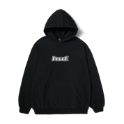 Logo Applique Hooded Fleece - Black