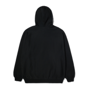 Logo Applique Hooded Fleece - Black