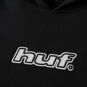 Logo Applique Hooded Fleece - Black