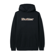 Logo Camo Applique Pullover Hood - Black