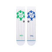 Love Your Mind Crew Socks - White