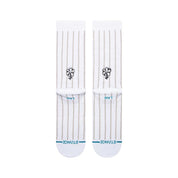 Love Your Mind Crew Socks - White