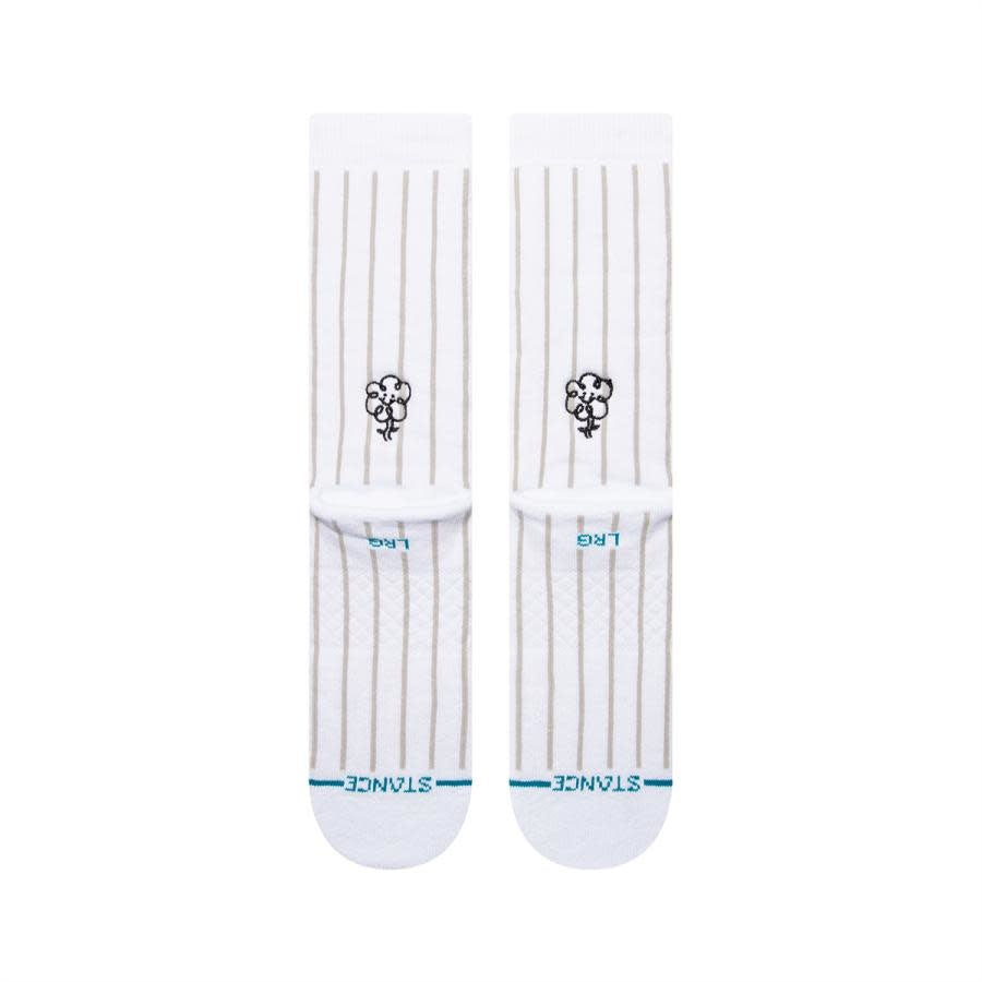 Love Your Mind Crew Socks - White