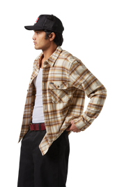 Bowery Flannel - Whitecap/Sand/Pinecone Brown
