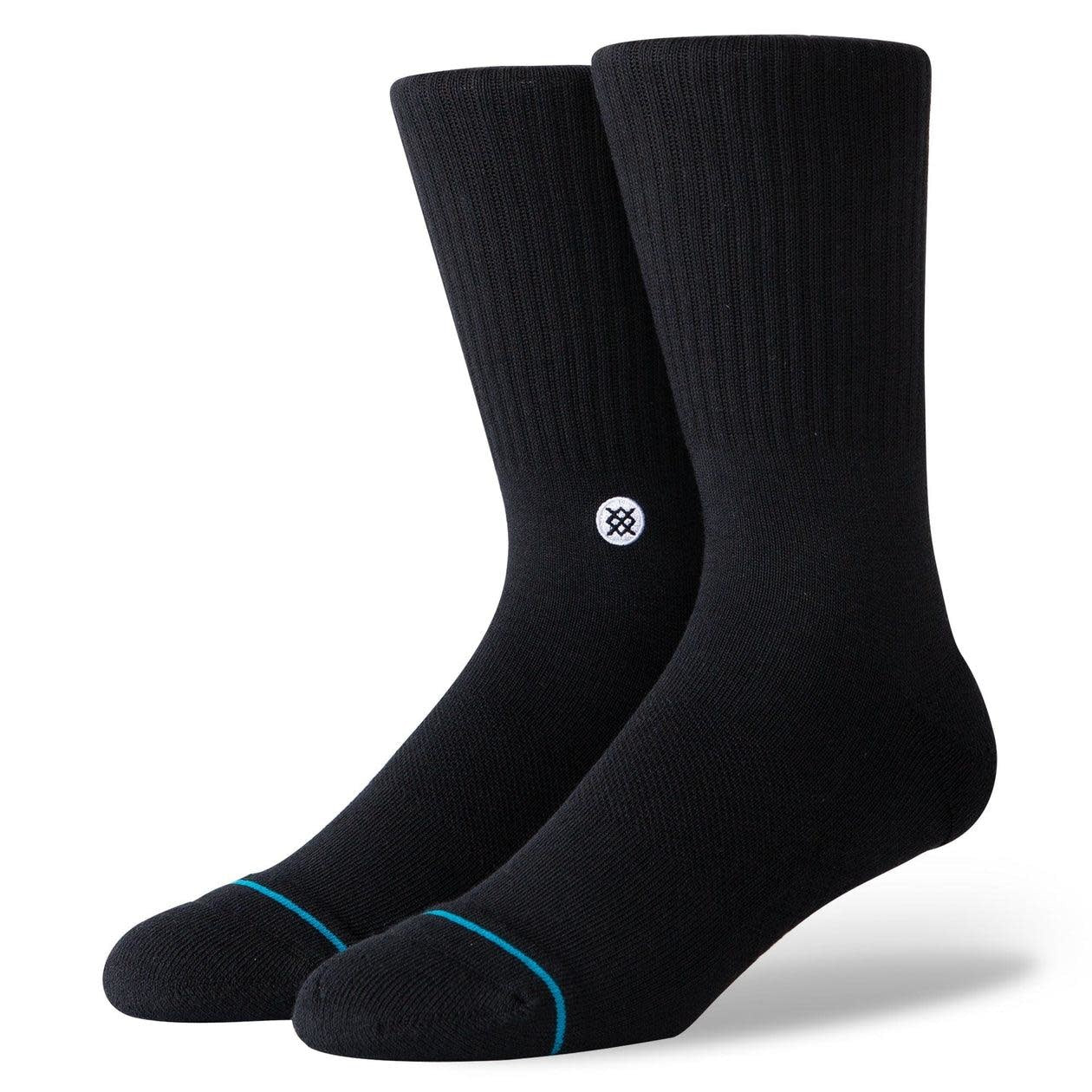 Icon 3 Pack Crew Socks - Noir