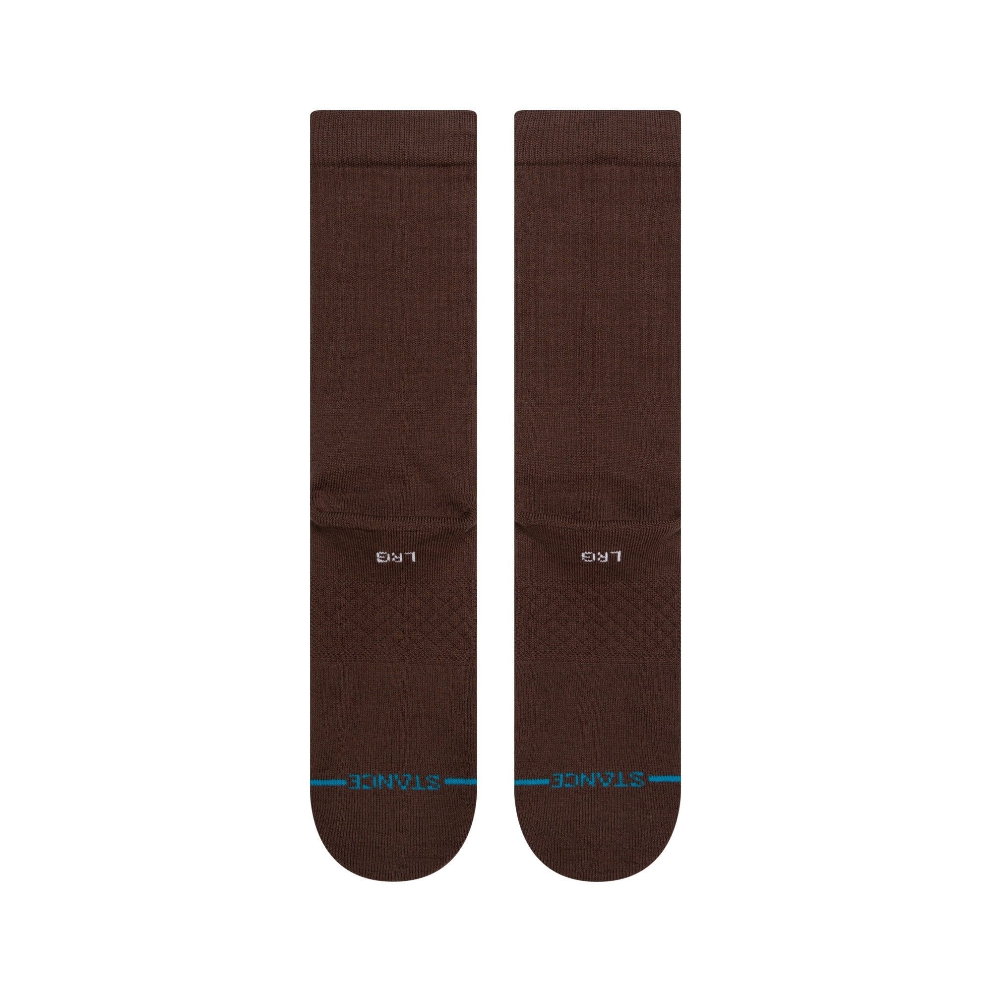 Icon Crew Socks - Brown