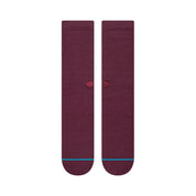 Icon Crew Socks - Burgundy