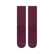 Icon Crew Socks - Burgundy